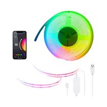 Fita LED RGB COB Inteligente 5V USB Tuya WiFi Controle Remoto Flexível Para Decoração De Ambiente