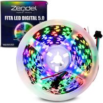Fita LED Rgb Digital Endereçável WS2811 12V 60 LEDs/m IP20 2,5m ou 5m Zendel Fita LED Rgb Digital Endereçável WS2811 12V 60 LEDs/m IP20 2,5m ou 5m Zendel