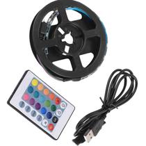 Fita Led Rgb Tv Mesa Quarto IP65 Controle 44 Teclas 0.5m