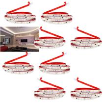 Fita Led SMD 4000K 3 Metros 127V Kit 8 Unidades Plug Conector Fita Dupla Face Perfil Gesso Sanca Ambiente Interno Externo Recepçao Sala Jardim Quinta Fita Led SMD 4000K 3 Metros 127V Kit 8 Unidades Plug Conector Fita Dupla Face Perfil Gesso Sanca Ambiente Interno Externo Recepçao Sala Jardim Quinta