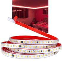 Fita Led SMD Dupla Face 3 Metros Perfil Gesso Sanca Iluminaçao Vermelha Decoraçao Quarto Sala Casa Comercio Loja Recepçao Multiuso Fita Led SMD Dupla Face 3 Metros Perfil Gesso Sanca Iluminaçao Vermelha Decoraçao Quarto Sala Casa Comercio Loja Recepçao Multiuso