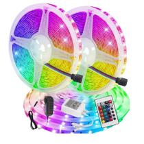 Fita Led Super Colorida Brilho Forte Controle E Fonte 12v Bivolt 5m Iluminação Decorativa Tb5017