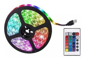 Fita Led Usb 16 Cores 3 Metros Com Controle P5050-3