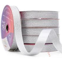 Fita Lurex branco - 10mm - Artesanato