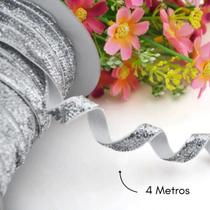 Fita Lurex Esponjada Glitter Kit Natal 4m 10mm Escolha Cor