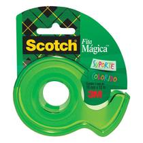 Fita mágica Scotch com suporte Verde 19mmx10m - 3M