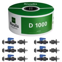 Fita Mangueira Gotejamento 1000m + Kit 15 Conexões com Rosca Fita Mangueira Gotejamento 1000m + Kit 15 Conexões com Rosca
