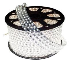 Fita Mangueira Led 5050 Branco Frio 220v 30m + Adaptador