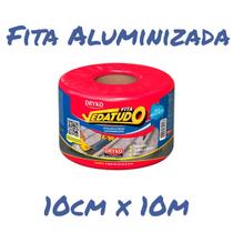 Fita Manta Asfáltica Aluminizada 20cm 10mt Multiuso Vedatudo