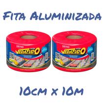 Fita Manta Asfáltica Aluminizada 20cm 10mt Multiuso Vedatudo