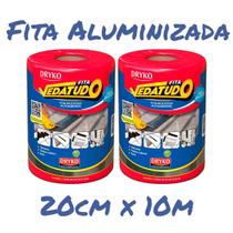 Fita manta asfáltica auto adesiva aluminizada multiuso 20 cm x 10 m