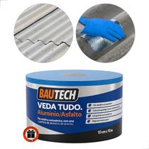 Fita Manta asfáltica auto adesiva Aluminizada Vedatudo Bautech 10cm x 10mt + Brinde