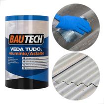 Fita Manta asfáltica auto adesiva Aluminizada Vedatudo Bautech 20cm x 10mt