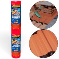 Fita manta asfáltica telhado terracota auto adesiva 90 cm x 10 m - Vedatudo