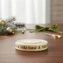 Fita Maxi Albano Laços e Presente - 16mmx50m - Cor Barbante Barbante Feliz Natal Fita Maxi Albano Laços e Presente - 16mmx50m - Cor Barbante Barbante Feliz Natal