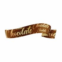 Fita Maxi Chocolate Marrom Ouro 3,2cmx50m Fita Maxi Chocolate Marrom Ouro 3,2cmx50m