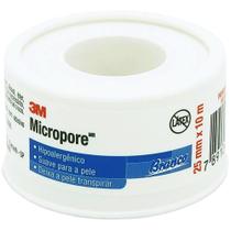 Fita Médica Microporosa Micropore 3M - Branca - 25mm x 10m