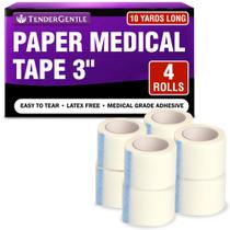 Fita Médica TenderGentle 3" Papel 4 Rolos 9m Sem Látex Fita Médica TenderGentle 3" Papel 4 Rolos 9m Sem Látex