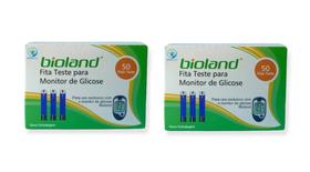 Fita Medição De Glicose Bioland- 2 Caixas 50 Fitas