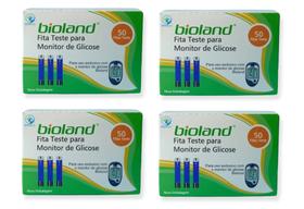 Fita Medição De Glicose Bioland- 4 Caixas 50 Fitas