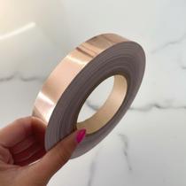 Fita metálica adesiva decorativa acabamento luxo 1cm 50m