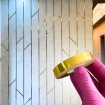 Fita metálica adesiva decorativa acabamento luxo 2cm 20m