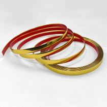 Fita Metalizada Auto Colante PVC 11mm p Decoração de Móveis e Paredes Dourado 5M Fita Metalizada Auto Colante PVC 11mm p Decoração de Móveis e Paredes Dourado 5M