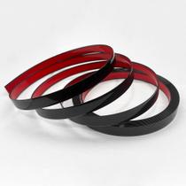 Fita Metalizada Auto Colante PVC 15mm p Decoração de Móveis e Paredes Preto 5M