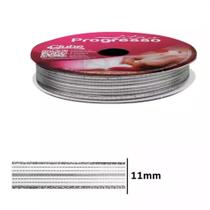 Fita Metalizada M007-011 11 mm COR 218 PRATA 10 metros Fitas Progresso - Inspire sua Festa Loja