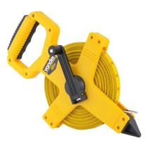 Fita metrica 50m vonder com fibra de vidro trena amarela com manivela