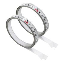 Fita métrica adesiva Qtcial de 1/2 polegada 366 cm branca, pacote com 2 Fita métrica adesiva Qtcial de 1/2 polegada 366 cm branca, pacote com 2