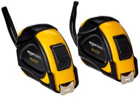 Fita métrica Amazon Basics Self-Locking, 8 m, precisão MID, pacote com 2 unidades