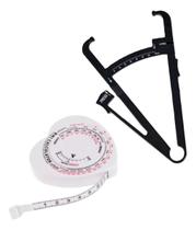 Fita Métrica Coração Corporal Retratil Com Imc + Adipometro Supermedy
