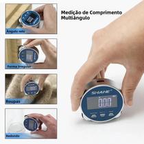Fita Métrica Digital Recarregável Tipo-C Com Display LCD Para Superfícies Planas E Curvas, Régua