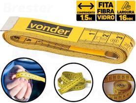 Fita Métrica Flexível 150cm Corporal Costura Cintura Braço Vonder Fita Métrica Flexível 150cm Corporal Costura Cintura Braço Vonder