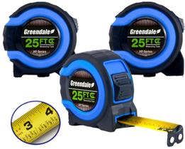 Fita métrica Greendale 25 pés/7,5 m com frações magnéticas de 1/8 polegadas