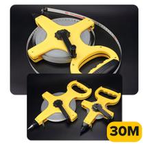 Fita Métrica Manivela 50 Metros Profissional Trena Longa Fita de Fibra Vidro