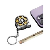 Fita Métrica Retrátil Mini Portátil De 2m Em Aço Carbono Com Design De Chaveiro Para Artesanato E