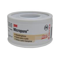 Fita Micropore 25mm x 10m Hipoalergênica Pele 3M
