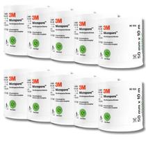 Fita Micropore 3M 5cm x 10M Kit com 10 Unidades