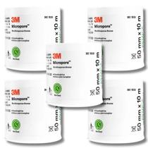 Fita Micropore 3M Branco 5cm x 10m Kit com 5 Unidades Fita Micropore 3M Branco 5cm x 10m Kit com 5 Unidades