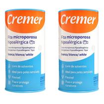 Fita Micropore Cremer Branco 10cm x 10m Kit com 2 Unidades