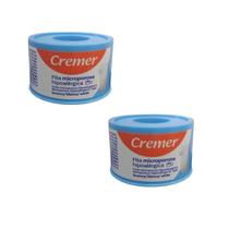 Fita Micropore Cremer Branco 2,5cm x 10m Kit com 2 Unidades