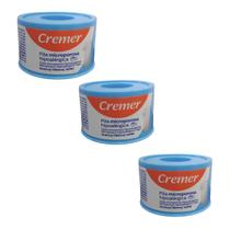 Fita Micropore Cremer Branco 2,5cm x 10m Kit com 3 Unidades Fita Micropore Cremer Branco 2,5cm x 10m Kit com 3 Unidades