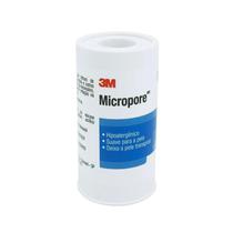 Fita Micropore Hipoalergênica - 100mmx10m - Branca - 3M