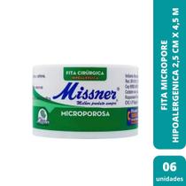 Fita micropore hipoalergenica 2,5 cm x 4,5 m (cx c/06) - missner