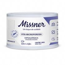 Fita Microporosa Branca 2,5cm X 4,5m - Missner (6 Unid) Fita Microporosa Branca 2,5cm X 4,5m - Missner (6 Unid)