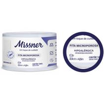 Fita Microporosa Branca 2,5cm x 4,5m - Missner Fita Microporosa Branca 2,5cm x 4,5m - Missner