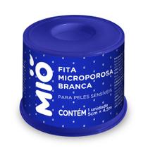 Fita Microporosa Mió Branca para Peles Sensíveis 5cm X 4,5m 1 Unidade Fita Microporosa Mió Branca para Peles Sensíveis 5cm X 4,5m 1 Unidade