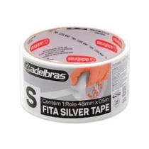 Fita Multiuso 48mmX5m Adelbras Silver Tape Branco Fita Multiuso 48mmX5m Adelbras Silver Tape Branco